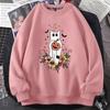 Sudadera de Fantasma de Halloween para Mujer Gato Fantasma Lindo Divertido