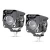 Nuevos focos LED para coche y motocicleta, de dos colores, pequeños focos de acero para pistola, luces LED de 12-80 V, resistentes al agua