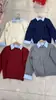 Suéter de punto de diseño original bestseller transfronterizo, resistente, de dos piezas falsas para mujer, nuevo estilo otoño e invierno, con cuello camisero, gris, suave y acogedor