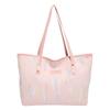 Bolsa Tote Portátil de Grande Capacidade para Mulheres Verão 2025 Nova Cor Contrastante Listras Casuais Versátil Bolsa de Ombro de Luxo