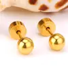 Pendientes Clásicos de Bolas de Acero Más Vendidos Transfronterizos para Mujer, Modernos, Sencillos, Compactos, Pendientes de Presión, Pendientes Metálicos de Acero Inoxidable