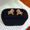 Collar y Pendientes de Perla de Pony con Circonita de Cristal de Colores para Mujer, Accesorio Versátil de Moda, Regalo del Día de la Madre