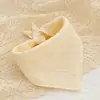 Toalla triangular de color liso, cuatro capas de algodón puro, babero para bebé recién nacido, babero de alimentación para bebé, paño suave para eructar de bebé