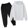 Suéter con capucha y forro polar para niños de otoño e invierno para comercio exterior, traje de suéter casual de color sólido para niños