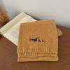 Bufanda de punto coreana con estampado de perro para niños y niñas, cálida y resistente al viento, para otoño e invierno