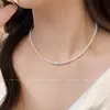 Collar de Mariposa de Plata de Ley S925 Aquamarina Versátil Diario para Mujer, No se Desvanece, Nicho, Gama Alta, Cadena para Clavícula de Lujo Accesible Nuevo