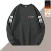 Sudadera Popular Nueva para Hombre Otoño/Invierno 2025, Forro Polar, Sin Capucha, Manga Larga, Cuello Redondo, Tallas Grandes, Gruesa, para Usar al Aire Libre