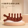 Peine de Masaje Meridiano de Sándalo, Peine Meridiano para la Cabeza, Peine de Dientes Anchos, Artefacto para Terapia Capilar, Peine de Cinco Dientes, Peine de Madera, Peine de Masaje Meridiano