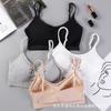 Todo en Uno Copa Fija Espalda Hermosa Sling Top Tubo Envolvente de Pecho Push-Up Sin Aro de Acero Algodón para Dormir Sujetador Deportivo para Mujer