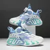 Zapatillas de Baloncesto para Niños de Suela Blanda 2026 Primavera Nuevo Estilo Estudiantes de Primaria Transpirables Botón Giratorio Antideslizantes Zapatillas Deportivas Zapatos para Niños