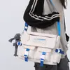 Bolsa para Tablet Masculina Grande Capacidade Estudante Universitário Meninos Ombro Único Transversal Bolsa de Ombro para Câmera Mochila de Viagem Masculina Bolsa Transversal Homem