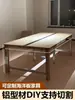 Marco de perfil de aluminio fijo, estante de almacenamiento hecho a medida, perfil de aleación de aluminio estándar europeo, material de aluminio para el hogar, armario DIY, carrito pequeño con