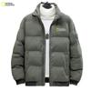 Nuevo abrigo acolchado de algodón con cuello alto para hombre, abrigo de invierno grueso y cálido con acolchado de algodón, abrigo corto de algodón de marca de moda para hombre, chaqueta acolchada de algodón de estilo coreano en stock