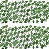 Cerca de simulação transfronteiriça Varanda Sombreada Folhas decorativas Telescópicas Planta Parede Plástico Rattan Cerca ao ar livre Plantas verdes
