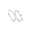 Anillos de Pareja de Plata de Ley 999 Mariposa, Estilo Moderno y Versátil para Hombres y Mujeres, Anillos de Plata Pura, Anillos de Pareja Mobius para el Día de San Valentín