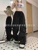 Verano 2026 Nuevo Estilo Americano Lavado Moda Tendencia Holgado Casual Pantalones Estilo Japonés Tendencia Versátil Pantalones Cargo para Mujer