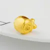 Oro arena chapado en cobre puro oro real de 24k en toda la red rojo bolsa de la suerte accesorios al por mayor imitación oro duro 3D con cuentas sueltas para bricolaje