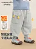 Calça de Fleece Kaka Panda para Meninos Roupas de Inverno Infantis Calças Longas de Inverno para Meninas Calça de Moletom Quente para Bebê Calças para Bebês e Crianças