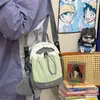 Bolsa ligera para botella de agua de exterior, cierre de cordón unisex, bolso de un solo hombro, para viajes casuales, senderismo, bolso cruzado, bolsillo para teléfono con bloques de color