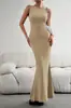 Vestido Estilo Retro Suave Europeo y Americano 2026 Transfronterizo 2025 Nuevo Vestido para Mujer Vestido Largo Suave sin Mangas Ropa para Mujer