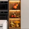 Nuevo juego de decoración de regalo estilo chino: "Que todos tus deseos se hagan realidad" adornos de calabaza y caqui para sala de estar del hogar, mueble de vino y estante de exhibición