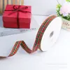 Fita Xadrez da Moda de 2,5cm com Padrão Quadriculado Xadrez Britânico Xadrez de Natal Laço de Xadrez Material para Embrulho de Presente