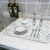 Tapete de Encimera Retro Transfronterizo de Tierra de Diatomeas Encimera de Cocina Absorbente Drenante Tapete Lavabo Salpicaduras Tapete Lavable Aislamiento Térmico