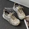 Zapatos Deportivos Casuales para Exteriores Ligeros Versátiles de Malla con Suela Gruesa de Cuero Genuino para Mujer, Nuevo Estilo Primavera 2026, Bloques de Color, Modernos