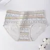Pantalitas de algodón puro para mujer, estilo dulce, entrepierna extendida, 10A antibacterianas, todo algodón, ropa interior para mujer con entrepierna extendida