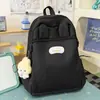 Nova mochila color block para estudantes com orelhas de coelho fofas, mochila escolar de alta aparência de desenho animado para meninas, mochila leve transfronteiriça para atividades ao ar livre