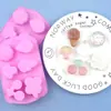 Spot al por mayor 6 moldes de silicona para pastel con forma de gota de champiñón cereza, molde de yeso para aromaterapia, molde hecho a mano para gelatina de frijol, pastel de arroz