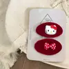 Nuevo Clip para el Cabello con Lazo de Gatito Color Vino Tinto Goma para el Cabello Diadema Pasador