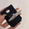 Pinza para el Cabello de Cristal Rosa Amorosa Mori Femenina Clip Metálico para Flequillo Clip de Pato Roto para la Frente Clip Lateral Accesorio para el Cabello Yiwu