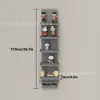 Prateleira de Armazenamento de Parede Transfronteiriça para Sala de Estar e Quarto, Prateleira de Exibição Multicamadas para Figuras, Prateleira Decorativa de Divisória de Parede, Prateleira de Armazenamento para Blind Boxes