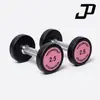 Mancuernas redondas recubiertas de goma, equipo de fitness para hombres, un juego completo de equipo de gimnasio de hierro fundido macizo, mancuernas profesionales personalizables