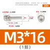 Parafuso Combinado de Três Peças em Aço Inoxidável 304 com Cabeça Phillips Cruzada e Sextavada Externa, com Arruelas Lisas e de Pressão, Parafuso Combinado Recesso M3-M10