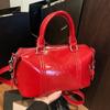 Bolsa de Mão com Almofada Estilo Americano Retrô Sensação de Luxo Casual Moda Nova Versátil Estilo Simples Couro Macio Bolsa Transversal para Mulheres