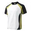 Camiseta Personalizada con Cremallera para Hombre, Camiseta Base de Retazos Cuello Redondo, Nueva Camiseta de Manga Corta de Verano para Hombre para Deportes al Aire Libre