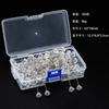 Aguja de diamante en caja de 6 x 38, transparente, para posicionamiento de chinchetas, alfiler floral, aguja para estilizar ramos de boda