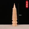 Artesanías de Madera de Durazno, Torre Wenchang de Nueve Pisos, Siete Pisos, Once Pisos, Trece Pisos, Adornos para Estudio y Oficina, Talla en Madera de Durazno