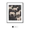 Caballo Tranquilo Arte Chino Sala de Estar Pintura Colgante Moderna Simple Casa de Huéspedes Hotel Mural Pintura de Estudio Avanzado Blanco y Negro