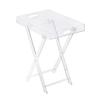 Mesa Pequena Dobrável de Acrílico Estilo Levemente Luxuoso, Mesa Lateral Transparente para Casa, Varanda, Sala de Estar, Mesa de Café de Acrílico