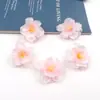 Cabeças de flores artificiais em cores degradê, flores de cerejeira para presilhas DIY, acessórios Hanfu, flores de cabeça, flores artificiais para decoração de cena de casamento