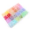 Pulsera de cuentas de vidrio para hacer tú mismo, cuentas sueltas de burbujas de doble color a juego, cuentas redondas, cuentas de vidrio rosa chapadas en oro esmerilado, material de borla de estilo antiguo