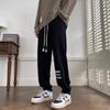 Pantalones waffle para hombre verano marea tarjeta holgados talla grande estilo americano pesados juventud primavera y otoño Joker pantalones casuales