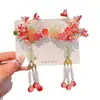 Accesorios para el Cabello Antiguos Super Inmortales Estilo Chino para Niñas Pinza de Pelo Paso a Paso con Borla Hanfu Infantil Adorno para el Cabello de Bebé de Primavera