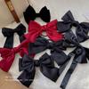 Horquilla con lazo grande rojo para la cabeza, horquilla para el pelo con forma de celebridad de Internet, nueva horquilla con clip de resorte para la parte posterior, elegante tostada para fiesta.