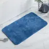 Felpudo de baño antideslizante flocado transfronterizo, alfombrilla de baño absorbente de agua, alfombrilla simple engrosada para mesita de noche de dormitorio