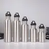 Amazon Aço inoxidável 304 Camada única Copo de água Conveniente para atividades ao ar livre Ciclismo Montanhismo Chaleira Todo em aço Americano Boca larga Garrafa de água