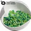 Cuentas de vidrio checas baoshiosa color natural para arroz no se decoloran color sólido pintura al óleo cuentas de porcelana hechas a mano para pulsera DIY